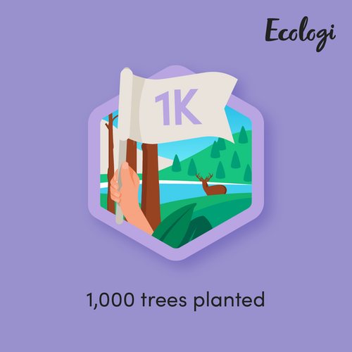 1,000 trees planted